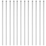 vidaXL Stâlpi de Gard 12 pcs Argintiu 210 cm Oțel galvanizat
