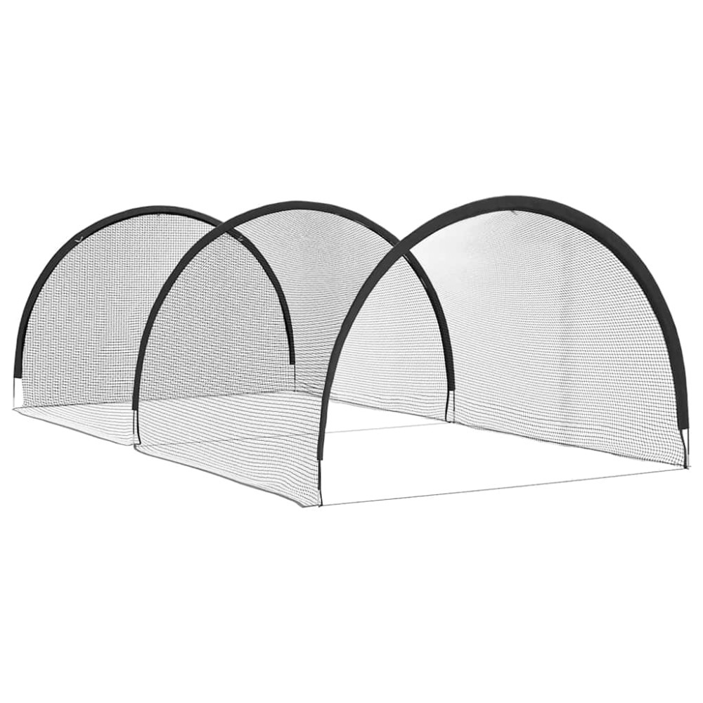 vidaXL Baseball și Softball Negru 702 x 369,5 x 243,5 cm Poliester