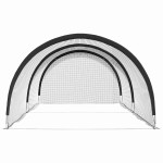 vidaXL Baseball și Softball Negru 702 x 369,5 x 243,5 cm Poliester vidaXL Baseball și Softball Negru 702 x 369,5 x 243,5 cm Poliester