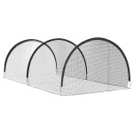 vidaXL Baseball și Softball Negru 702 x 369,5 x 243,5 cm Poliester vidaXL Baseball și Softball Negru 702 x 369,5 x 243,5 cm Poliester