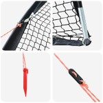 vidaXL Baseball și Softball Negru 702 x 369,5 x 243,5 cm Poliester vidaXL Baseball și Softball Negru 702 x 369,5 x 243,5 cm Poliester