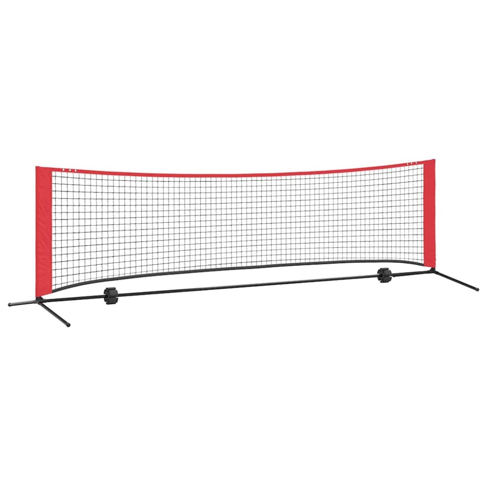 vidaXL Rețea de tenis Negru și roșu 301 x 90.5 x 87 cm Poliester