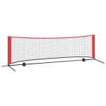 vidaXL Rețea de tenis Negru și roșu 301 x 90.5 x 87 cm Poliester vidaXL Rețea de tenis Negru și roșu 301 x 90.5 x 87 cm Poliester