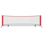 vidaXL Rețea de tenis Negru și roșu 301 x 90.5 x 87 cm Poliester vidaXL Rețea de tenis Negru și roșu 301 x 90.5 x 87 cm Poliester