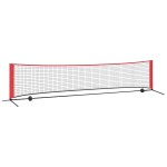 vidaXL Rețea de tenis Manual Negru și roșu 396 x 92 x 87 cm Poliester vidaXL Rețea de tenis Manual Negru și roșu 396 x 92 x 87 cm Poliester
