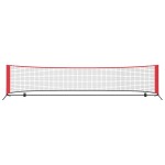 vidaXL Rețea de tenis Manual Negru și roșu 396 x 92 x 87 cm Poliester vidaXL Rețea de tenis Manual Negru și roșu 396 x 92 x 87 cm Poliester
