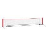 vidaXL Rețea de tenis Negru și roșu 494.5 x 90 x 87 cm Poliester vidaXL Rețea de tenis Negru și roșu 494.5 x 90 x 87 cm Poliester