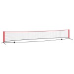 vidaXL Rețea de tenis Negru și roșu 595 x 90.5 x 87 cm Poliester vidaXL Rețea de tenis Negru și roșu 595 x 90.5 x 87 cm Poliester