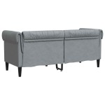 vidaXL Canapea Chesterfield Altele Gri deschis 182.5 x 74.5 x 74.5 cm