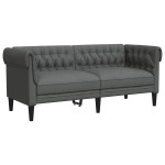 vidaXL Canapea Chesterfield Gri închis 182.5 x 74.5 x 74.5 cm țesătură