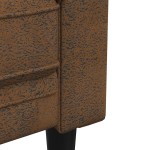 vidaXL Canapea Chesterfield cu pernă Maro 182.5 x 74.5 x 74.5 cm