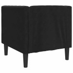vidaXL Canapea Negru 74,5 x 71 x 70,5 cm Catifea