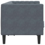 vidaXL Canapea Chesterfield Gri închis 174 x 74.5 x 70.5 cm Catifea