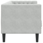 vidaXL Canapea Chesterfield Gri deschis 194 x 74.5 x 70.5 cm Catifea