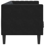 vidaXL Canapea Chesterfield Altele Negru 194 x 74.5 x 70.5 cm Catifea