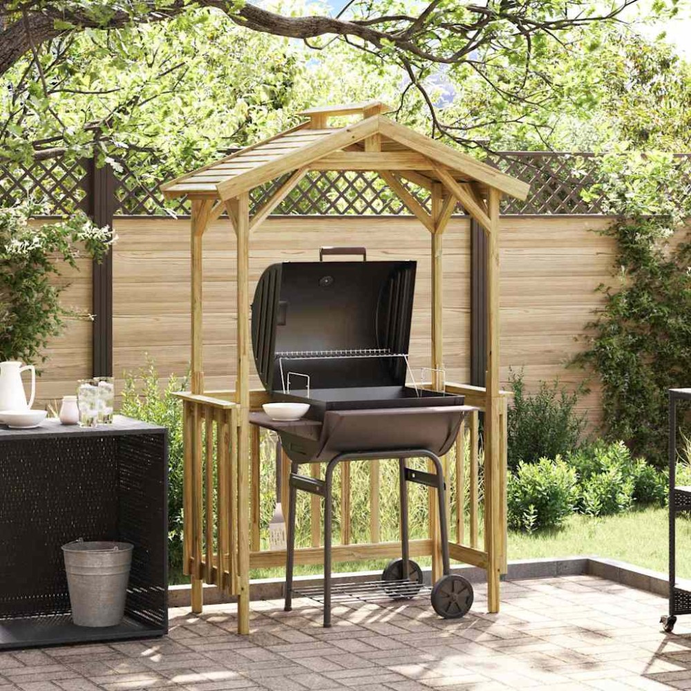 vidaXL Adăpost BBQ 133.5x63x200 cm din Lemn de Pin Impregnat