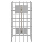 vidaXL Coloană Gabion Argintiu 25 x 25 x 50 cm Oţel inoxidabil