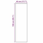 vidaXL Covor de bucătărie Gri 150 x 45 cm Catifea