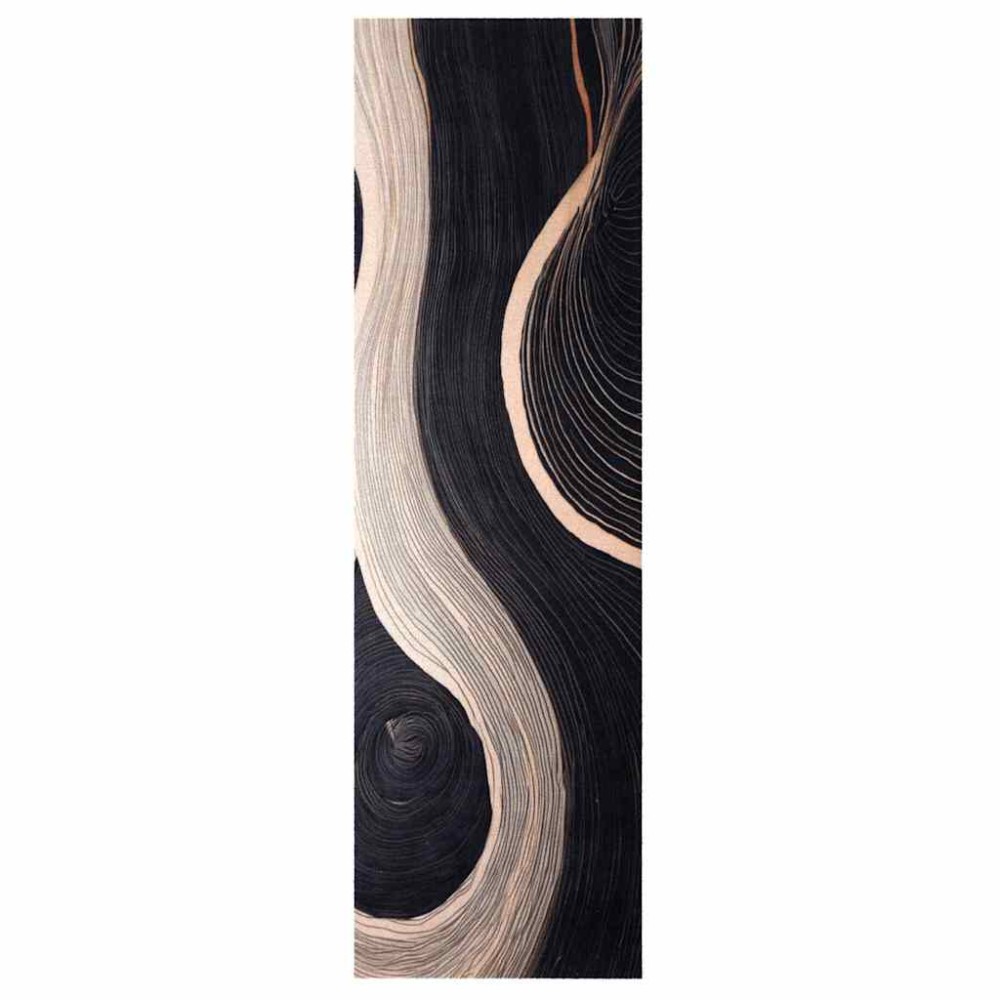 vidaXL Covor de bucătărie Negru 150 x 45 cm Catifea