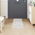 vidaXL Covor de bucătărie Alb 150 x 45 cm Catifea