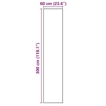 vidaXL Covor de bucătărie Alb 300 x 60 cm Catifea