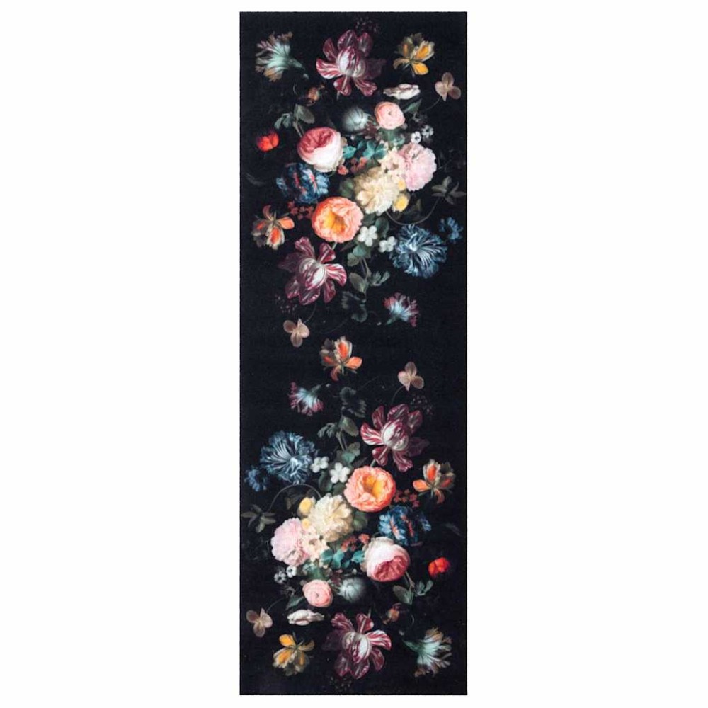 vidaXL Covor de bucătărie Negru 180 x 60 cm Catifea