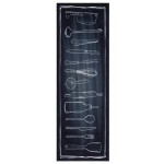 vidaXL Covor de bucătărie Negru 180 x 60 cm Catifea