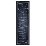 vidaXL Covor de bucătărie Negru 150 x 45 cm Catifea