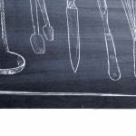 vidaXL Covor de bucătărie Negru 150 x 45 cm Catifea