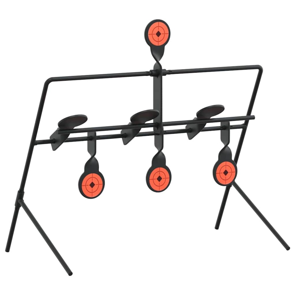 vidaXL Țintă care se resetează Negru 38 x 20,5 x 33 cm Oțel