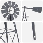 vidaXL morișcă gri 84x68x245 cm fier vidaXL morișcă gri 84x68x245 cm fier
