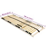 vidaXL Bază cu lamele Maro 90 x 190 cm Lemn de fag masiv vidaXL Bază cu lamele Maro 90 x 190 cm Lemn de fag masiv