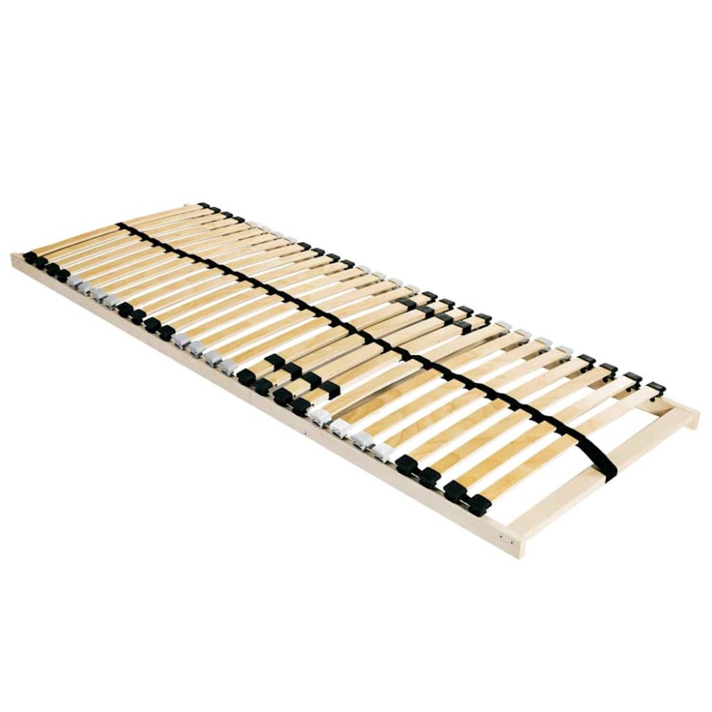 vidaXL Bază cu lamele Maro 100 x 190 cm Lemn de fag masiv