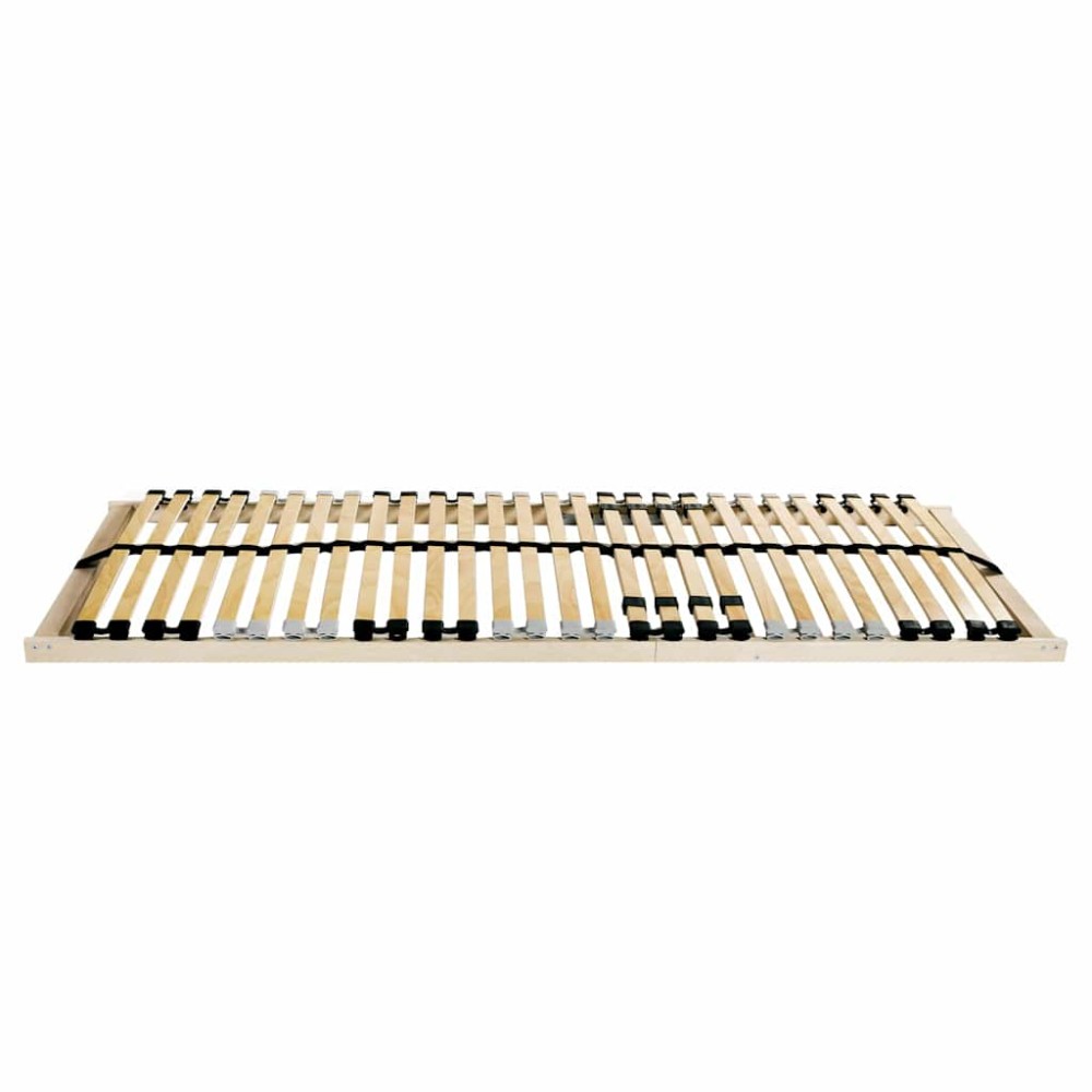 vidaXL Bază cu lamele Maro 120 x 190 cm Lemn de fag masiv