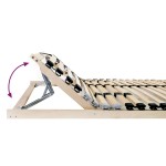 vidaXL Bază cu lamele Maro 100 x 190 cm Lemn de fag masiv