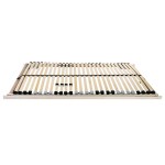 vidaXL Bază cu lamele cu headboard Maro 100 x 190 cm Lemn de fag masiv