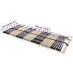 vidaXL Bază cu lamele Maro 140 x 190 cm Lemn de fag masiv vidaXL Bază cu lamele Maro 140 x 190 cm Lemn de fag masiv