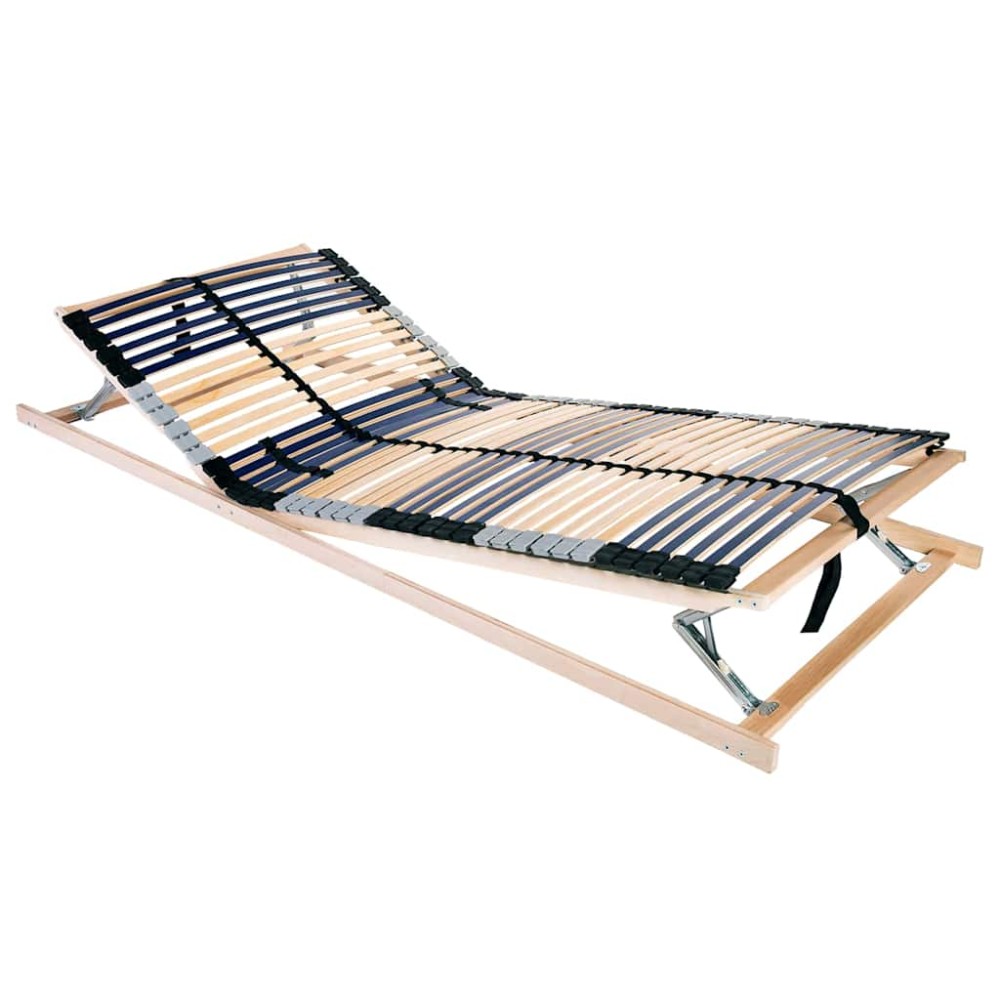 vidaXL Bază cu lamele Manual Maro 70 x 190 cm Lemn de fag masiv