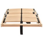 vidaXL Bază cu lamele Maro 100 x 190 cm Lemn de fag masiv