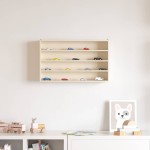 vidaXL Suport de expunere din lemn Maro 60 x 8.5 x 37 cm placaj