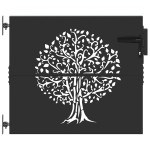 vidaXL Poartă de grădină Negru 100 x 100 cm Oțel vopsit în pulbere