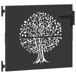 vidaXL Poartă de grădină Negru 100 x 100 cm Oțel vopsit în pulbere
