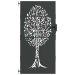 vidaXL Poartă de grădină Negru 100 x 175 cm Oțel vopsit în pulbere