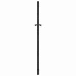 vidaXL Poartă de grădină Negru 100 x 200 cm Oțel vopsit în pulbere