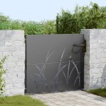 vidaXL Poartă de grădină Negru 105 x 100 cm Oțel vopsit în pulbere vidaXL Poartă de grădină Negru 105 x 100 cm Oțel vopsit în pulbere