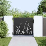 vidaXL Poartă de grădină Negru 105 x 100 cm Oțel vopsit în pulbere vidaXL Poartă de grădină Negru 105 x 100 cm Oțel vopsit în pulbere