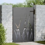 vidaXL Poartă de grădină Negru 105 x 150 cm Oțel vopsit în pulbere vidaXL Poartă de grădină Negru 105 x 150 cm Oțel vopsit în pulbere