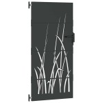 vidaXL Poartă de grădină Negru 105 x 175 cm Oțel vopsit în pulbere