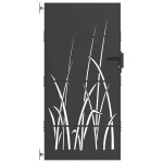 vidaXL Poartă de grădină Negru 105 x 200 cm Oțel vopsit în pulbere