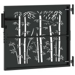 vidaXL Poartă de grădină Negru 105 x 100 cm Oțel vopsit în pulbere